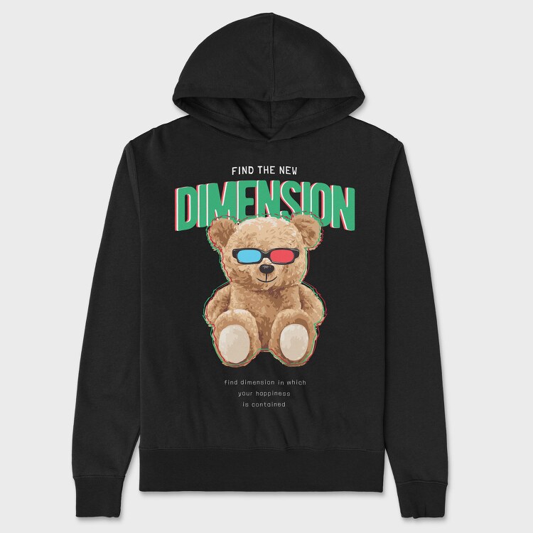 Find the New Dimension Teddy, Unisex Men's Hoodie