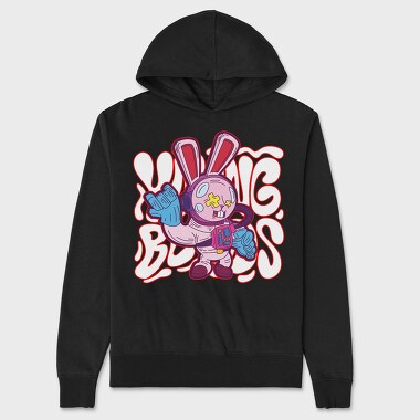 Rabbit Robot Teddy Bear, Unisex Men's Hoodie