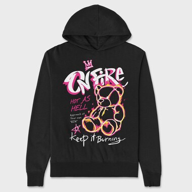 Hot as Hell Teddy, Unisex Men's Hoodie