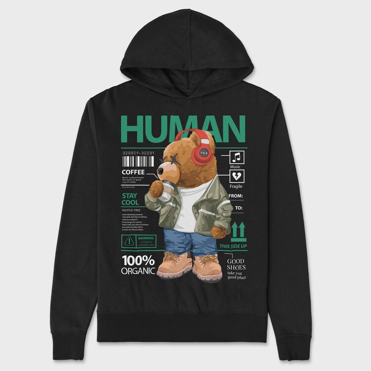 Human Teddy Bear, Унисекс Мъжко Суичър
