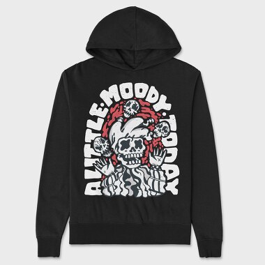 Moody Skeleton, Unisex Men's Hoodie