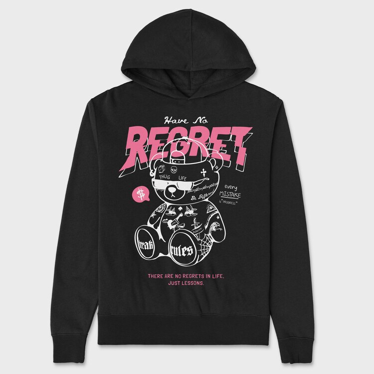 Regret Teddy Bear, Unisex Men's Hoodie