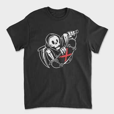 Grim Reaper Skate, Unisex Men's T-Shirt