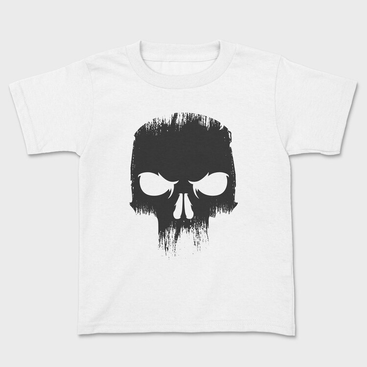 Angry Skull Black, Kids' T-Shirt