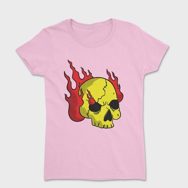 Burning Skull, Women's T-Shirt