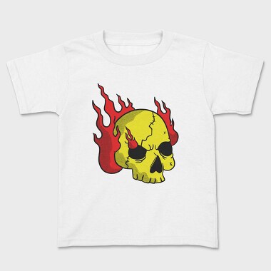 Burning Skull, Kids' T-Shirt