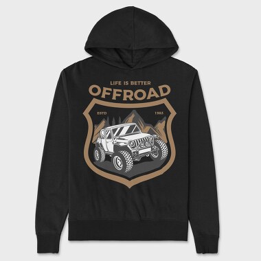 Off Road Jeep 1, Unisex Men's Hoodie