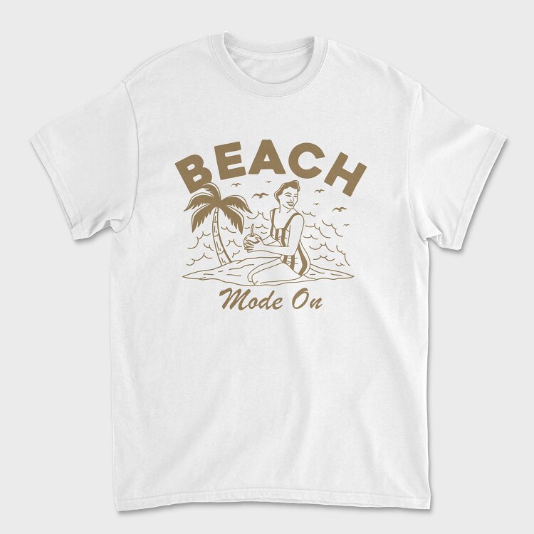 Beach Mode On, Унисекс Мъжка Тениска