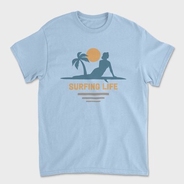 Surfing Life, Unisex Men's T-Shirt