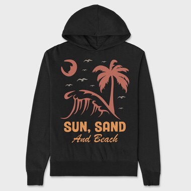 Sun Sand and Beach, Unisex Men's Hoodie