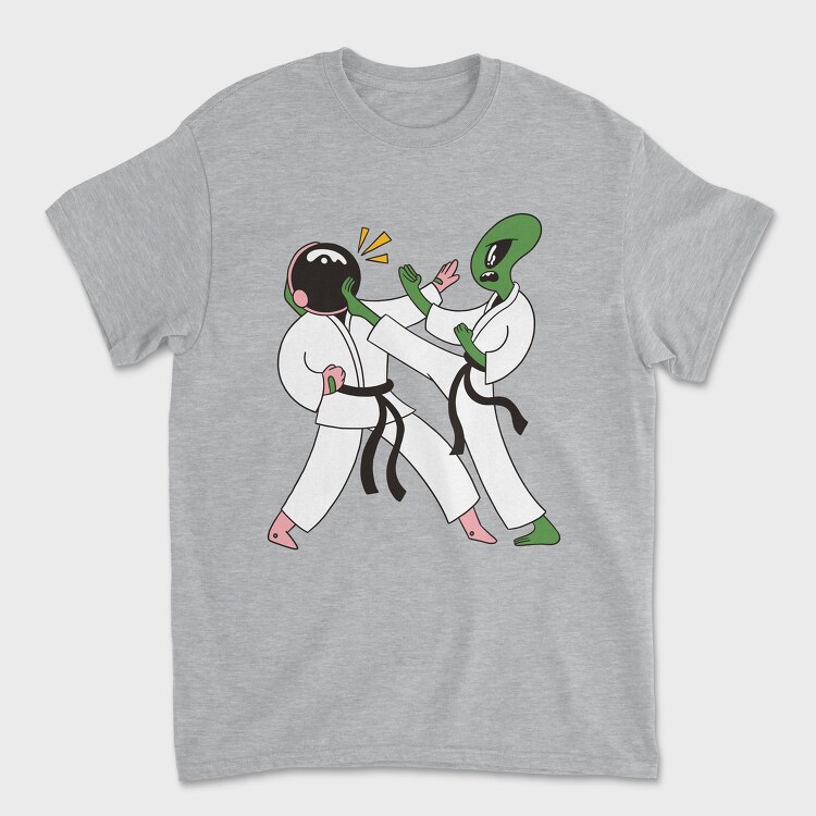 Astronaut Alien Karate, Унисекс Мъжка Тениска