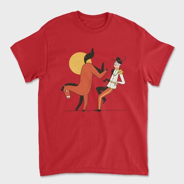 Unisex Men's T-Shirt, Horse Kicking Prince