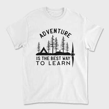 Adventure Is the Best Way to Learn, Unisex Men's T-Shirt