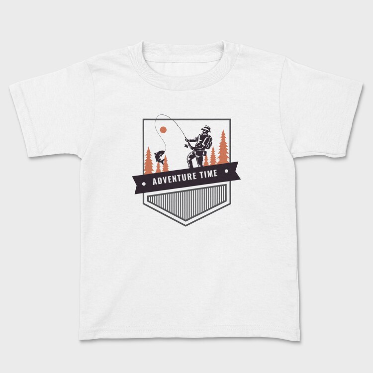 Adventure Time Fishing, Kids' T-Shirt