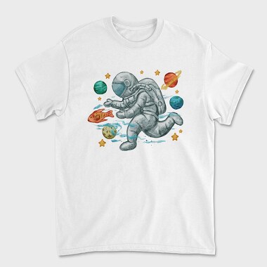 Astronaut Painting, Unisex Men's T-Shirt