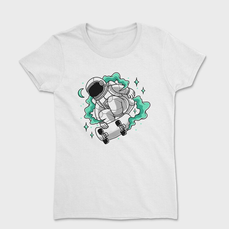 Astronaut Skate Green, Women's T-Shirt