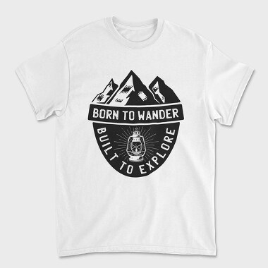 Born to Wander Built to Explore, Unisex Men's T-Shirt