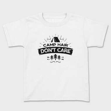 Camp Hair Dont Care Black, Kids' T-Shirt