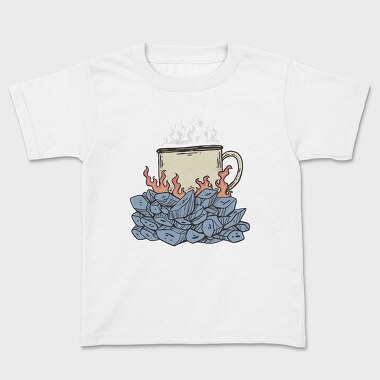 Camping Coffee, Kids' T-Shirt