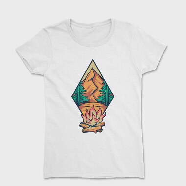 Camping Illustration 1, Women's T-Shirt