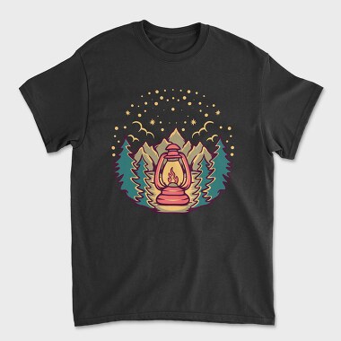 Camping Illustration 4, Unisex Men's T-Shirt