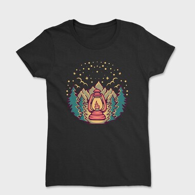 Camping Illustration 4, Women's T-Shirt