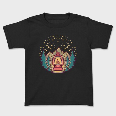 Camping Illustration 4, Kids' T-Shirt
