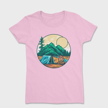 Camping Illustration 9, Women's T-Shirt