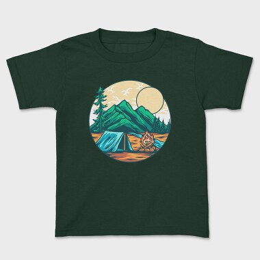 Camping Illustration 9, Kids' T-Shirt
