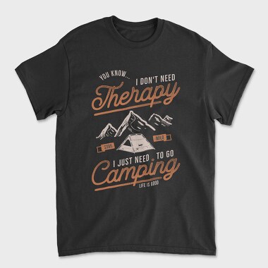 Camping Therapy, Unisex Men's T-Shirt