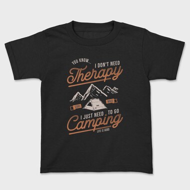 Camping Therapy, Kids' T-Shirt