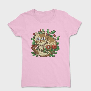 Cat Flowers, Women's T-Shirt