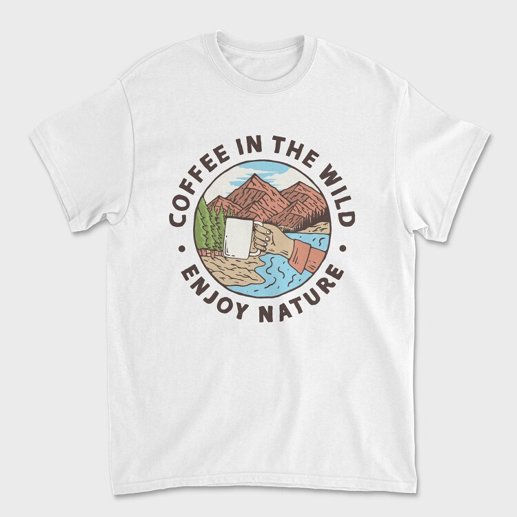 Coffee in the Wild, Унисекс Мъжка Тениска