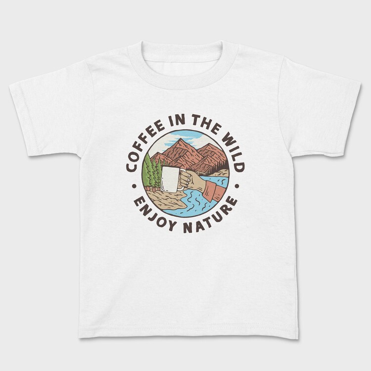 Coffee in the Wild, Kids' T-Shirt