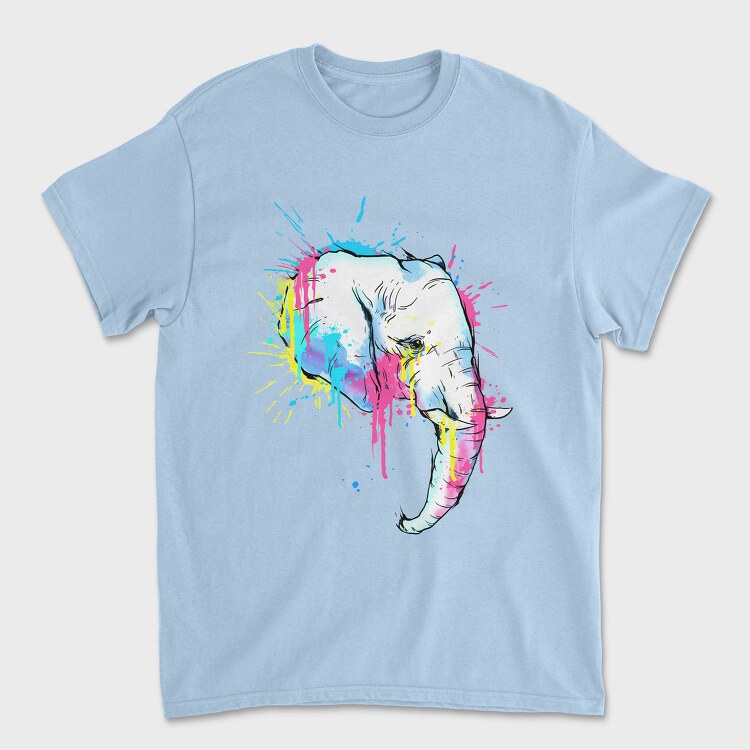 Colorful Elephant, Unisex Men's T-Shirt