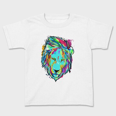 Colorful Lion 2, Kids' T-Shirt