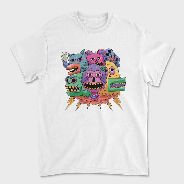 Colorful Monsters, Унисекс Мъжка Тениска