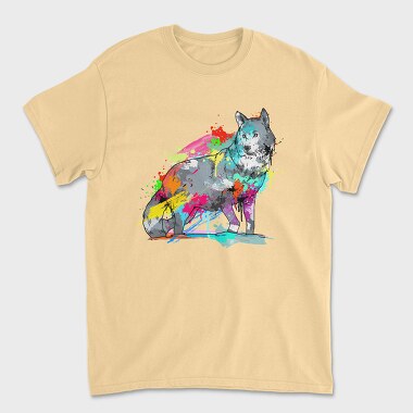 Colorful Wolf, Унисекс Мъжка Тениска