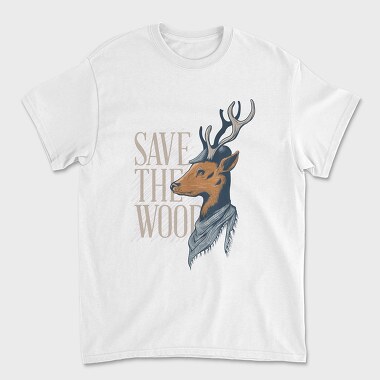 Deer Save the Wood, Унисекс Мъжка Тениска
