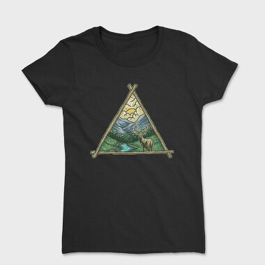 Deer Triangle Landscape, Women's T-Shirt