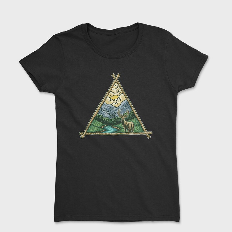 Deer Triangle Landscape, Дамска Тениска