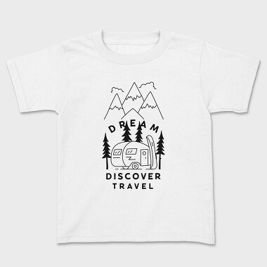 Dream Discover Travel, Kids' T-Shirt