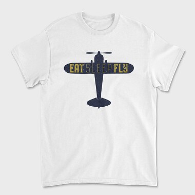Eat Sleep Fly, Unisex Men's T-Shirt