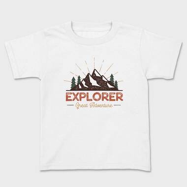 explorer great adventure, Kids' T-Shirt