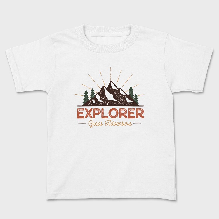 explorer great adventure, Kids' T-Shirt