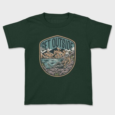 Get Outside Skeleton, Kids' T-Shirt