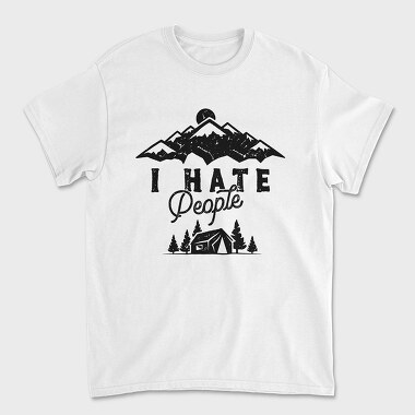 I Hate People Mountain, Unisex Men's T-Shirt