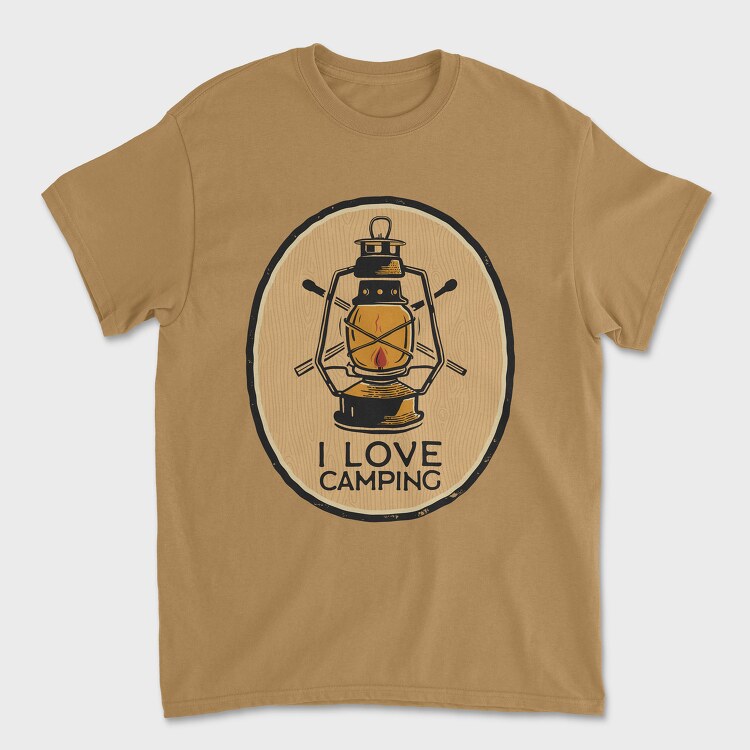 I Love Camping Lantern, Unisex Men's T-Shirt