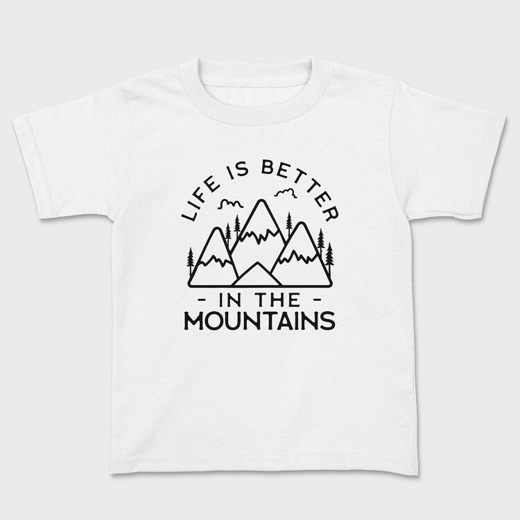 in the mountain, Kids' T-Shirt