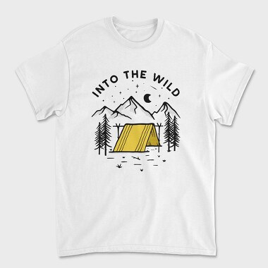 Into the Wild Yellow Tent, Unisex Men's T-Shirt